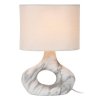 Dekoracyjna lampka stołowa ceramiczna podstawa z lnianym abażurem designerska nowoczesna na komodę TOMEO 47509/81/31 LUCIDE